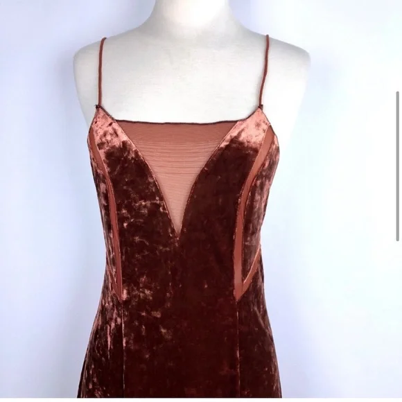 Free People Dresses Free People Orange Velvet Dress Poshmark